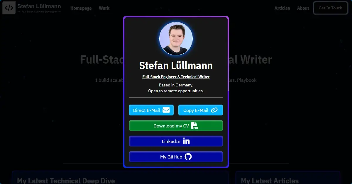 Professional Portfolio Screenshot 5