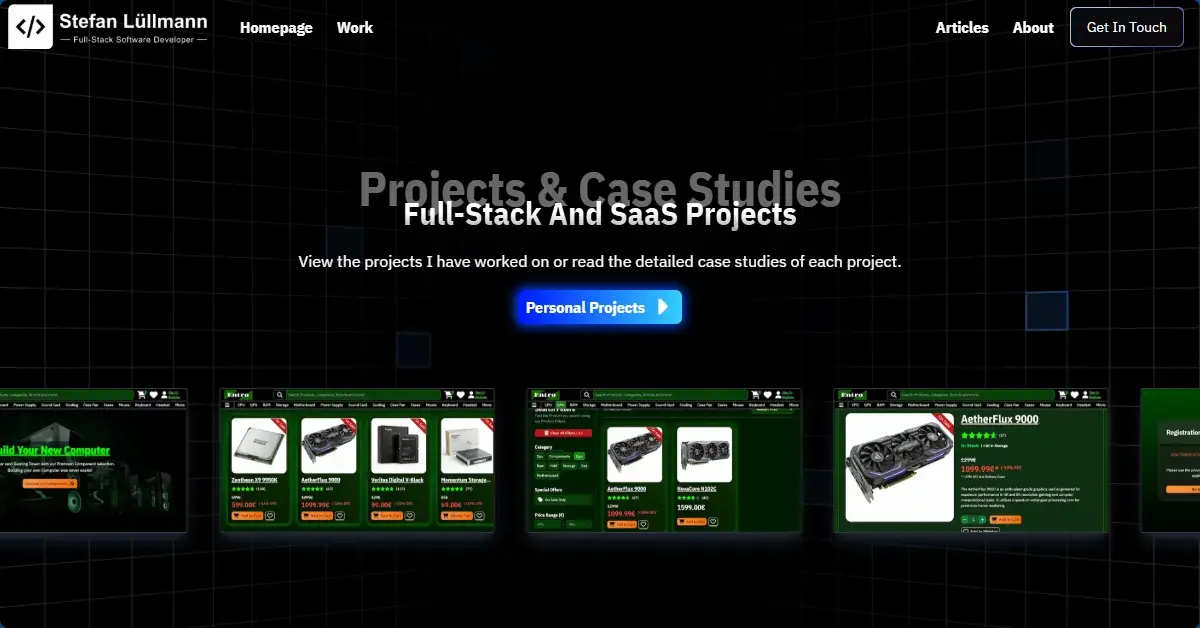 Professional Portfolio Screenshot 2