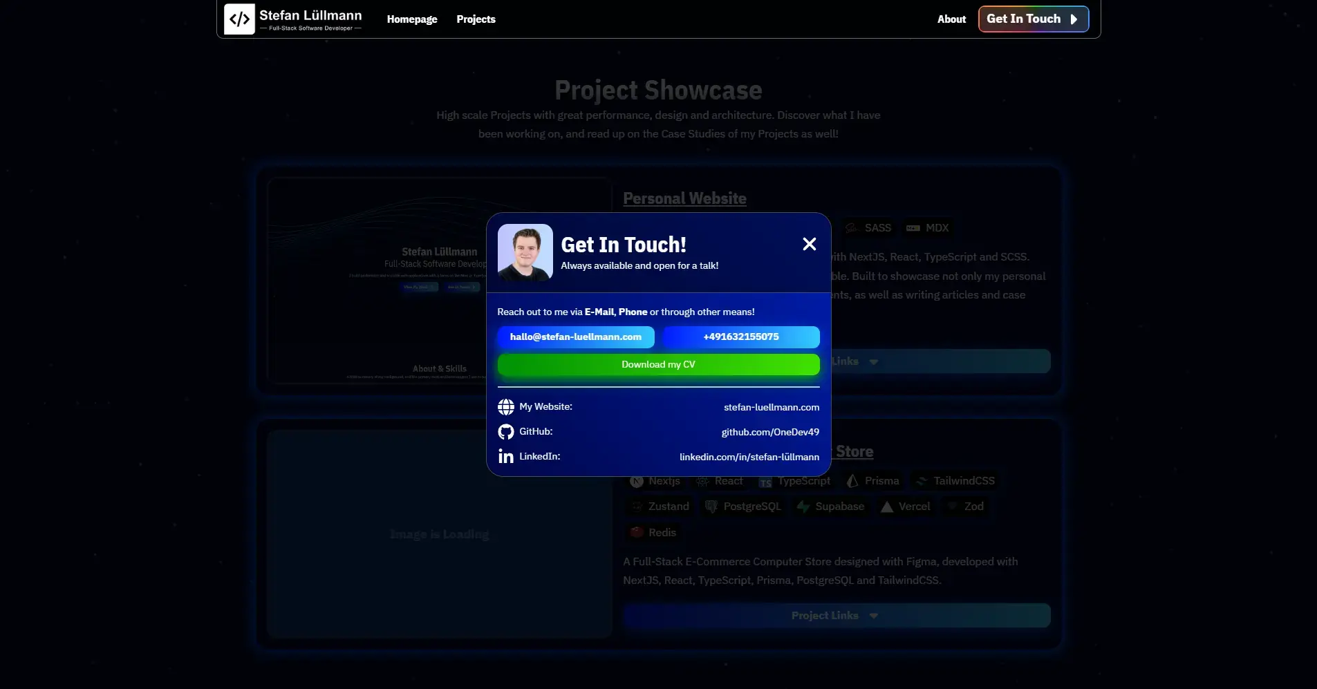 Professional Portfolio Screenshot 3