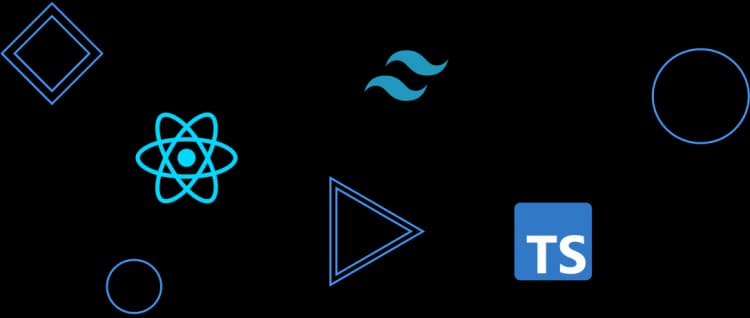 React, TailwindCSS and TypeScript Technology Icons