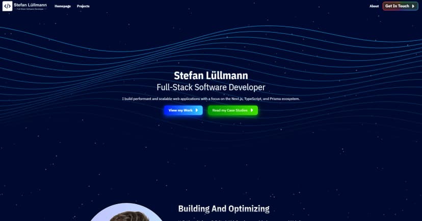 Professional Portfolio Screenshot 1