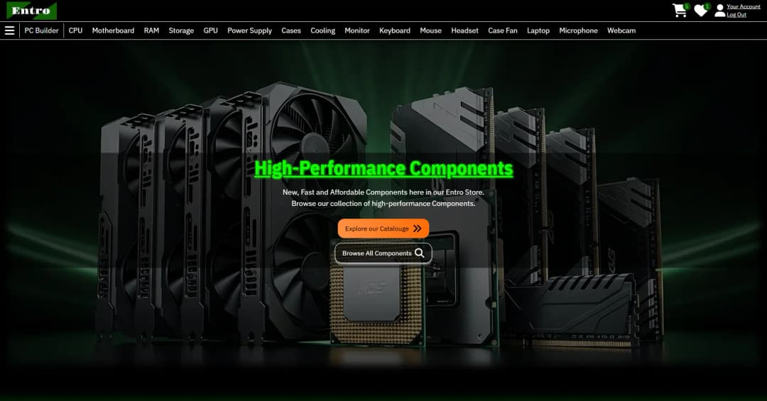 Entro - ECommerce Computer Store Screenshot 1