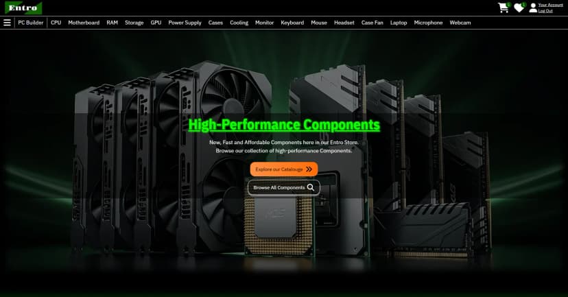 Entro - ECommerce Computer Store Screenshot 1