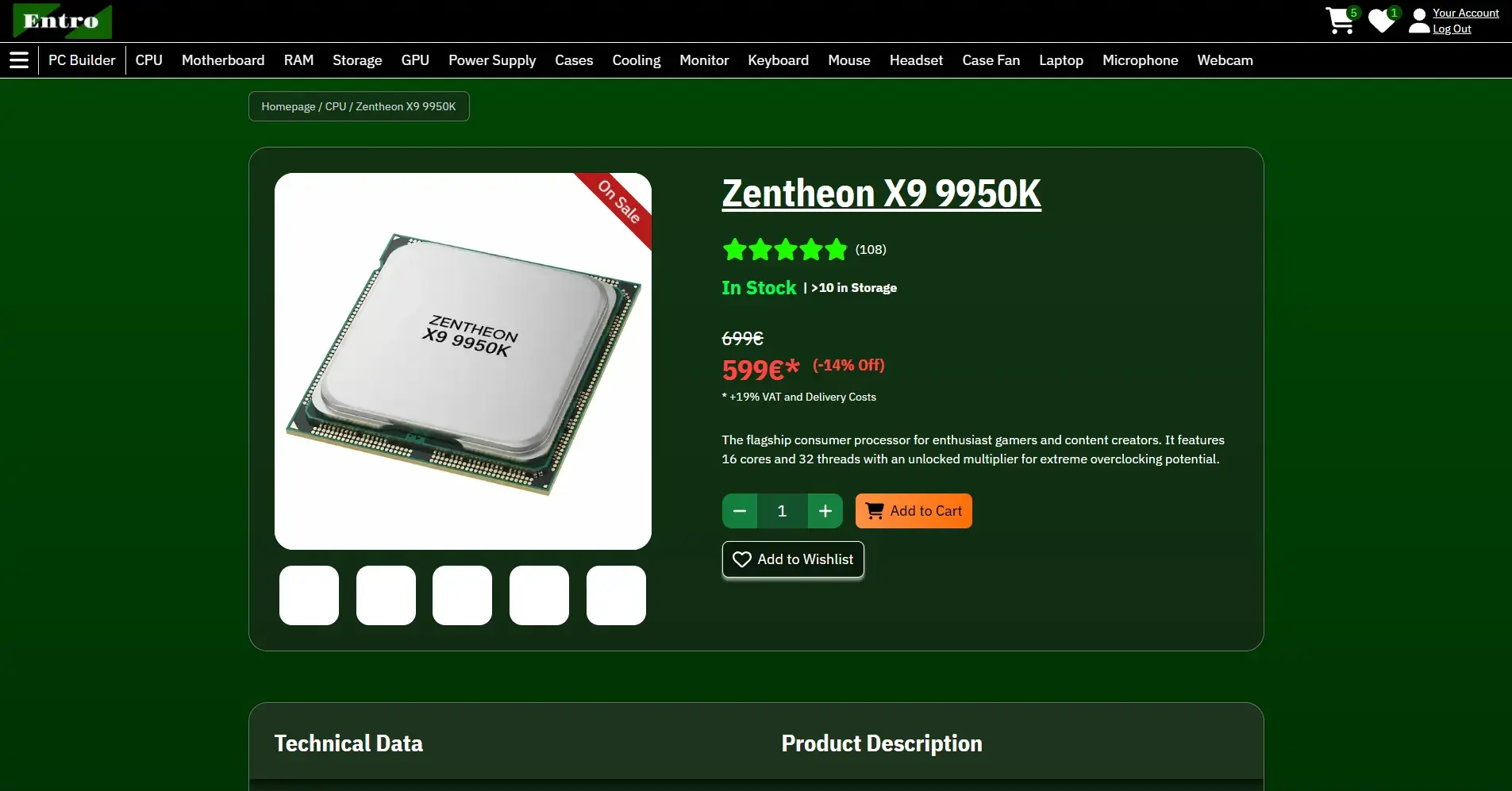 Entro - ECommerce Computer Store Screenshot 2