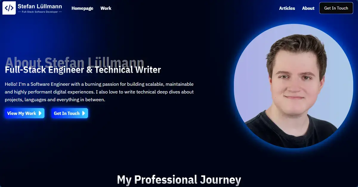 Professional Portfolio Screenshot 3